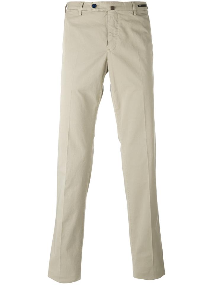 Pt01 - Slim Chino Trousers - Men - Cotton/spandex/elastane - 56, Nude/neutrals, Cotton/spandex/elastane