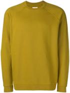 Folk Crew Neck Sweater - Yellow & Orange