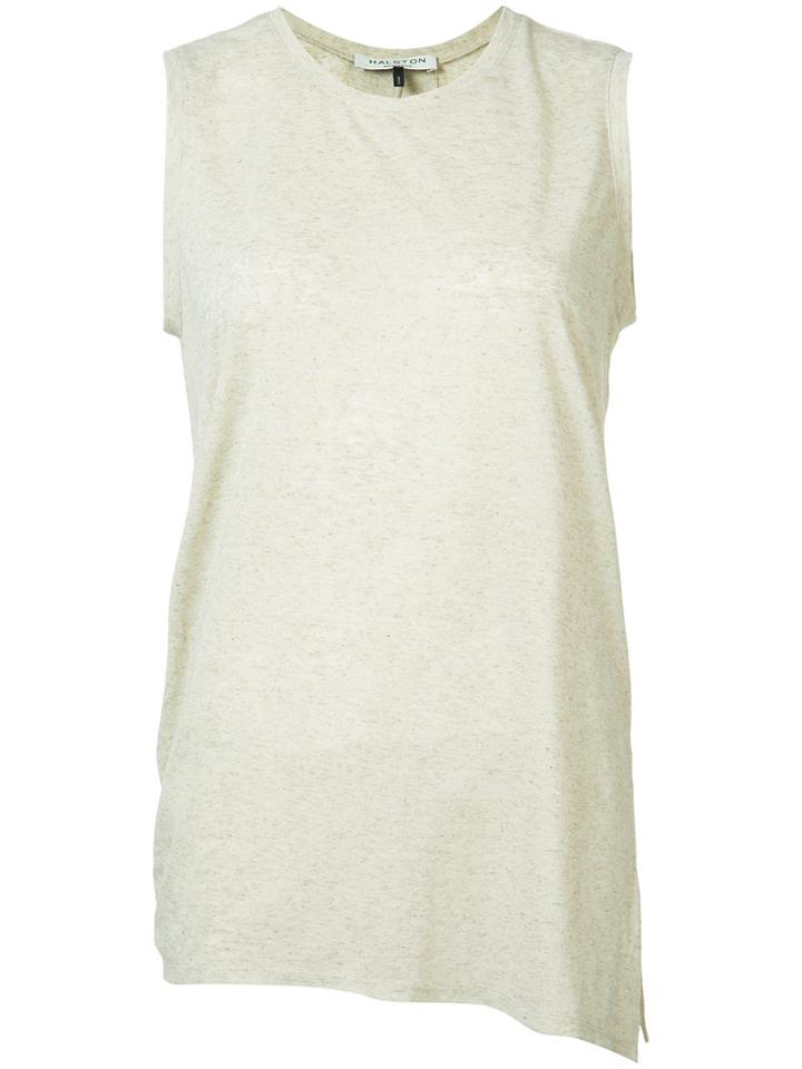 Halston Heritage - Draped Tank Top - Women - Linen/flax/polyester - S, Nude/neutrals, Linen/flax/polyester