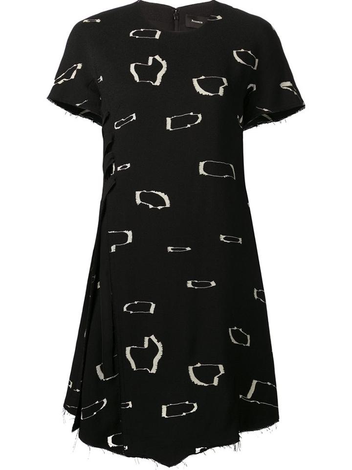Proenza Schouler Abstract Print Dress, Women's, Size: 6, Black, Viscose