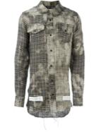 Off-white Distressed Plaid Shirt