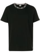 Saint Laurent Contrast-collar T-shirt - Black