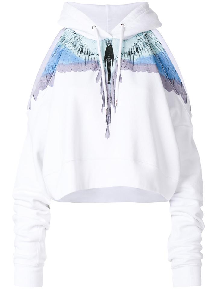 Marcelo Burlon County Of Milan Cold Shoulder Hoodie - White