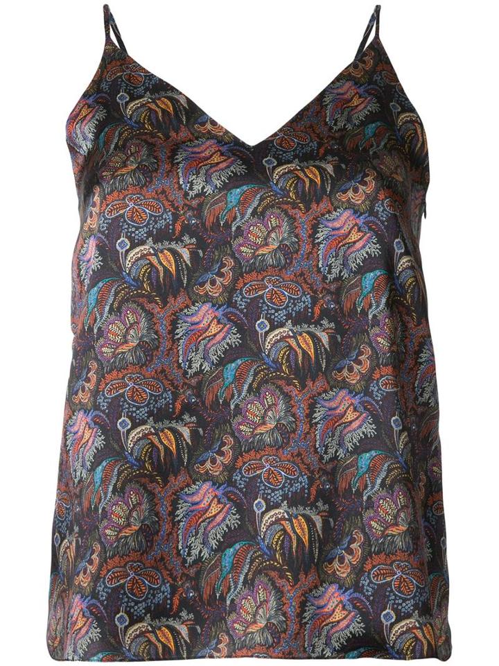 H Beauty & Youth Floral Print Blouse, Women's, Size: Medium, Silk