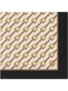 Gucci Scarf With Stirrups Print - Neutrals