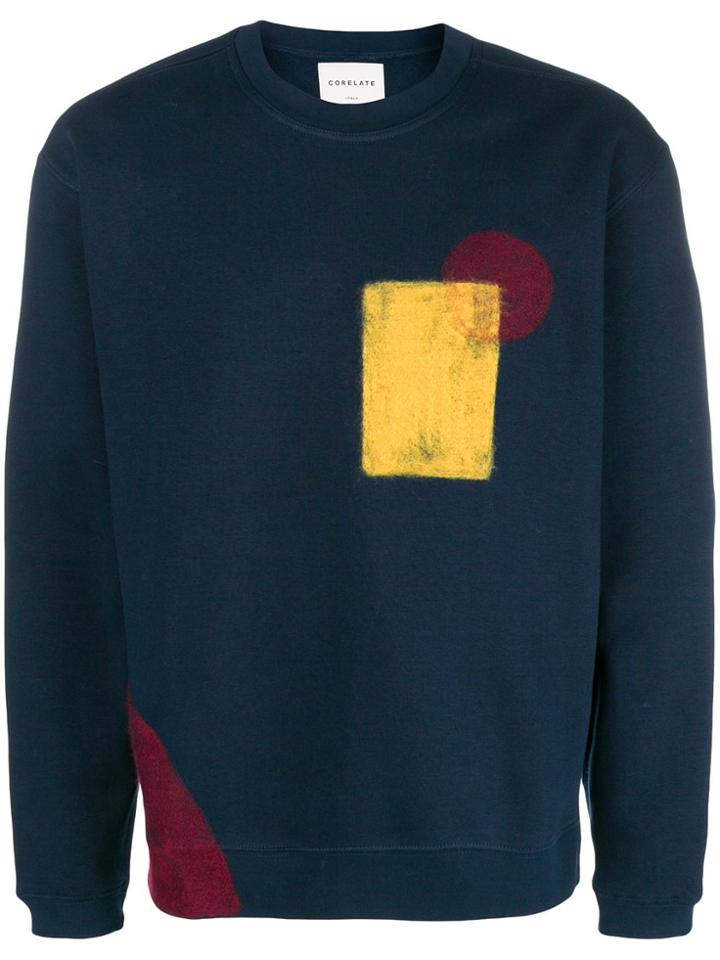 Corelate Patchwork Jersey Sweater - Blue
