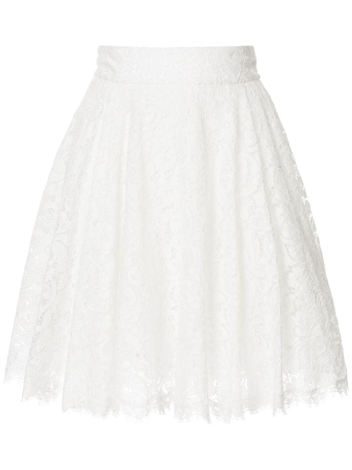 Dolce & Gabbana Cordonetto Lace Skirt - White