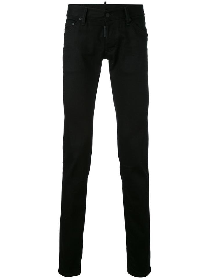 Dsquared2 - Regular Fit Jeans - Men - Cotton/polyester/spandex/elastane - 46, Black, Cotton/polyester/spandex/elastane