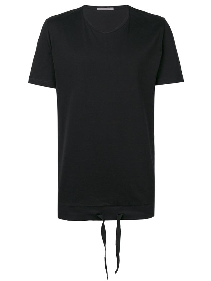 Low Brand Drawstring Hem T-shirt - Black