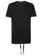 Low Brand Drawstring Hem T-shirt - Black