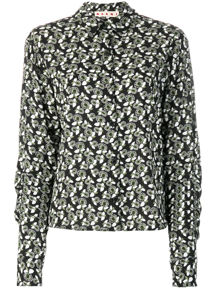 Marni Plumeria Print Shirt - Black