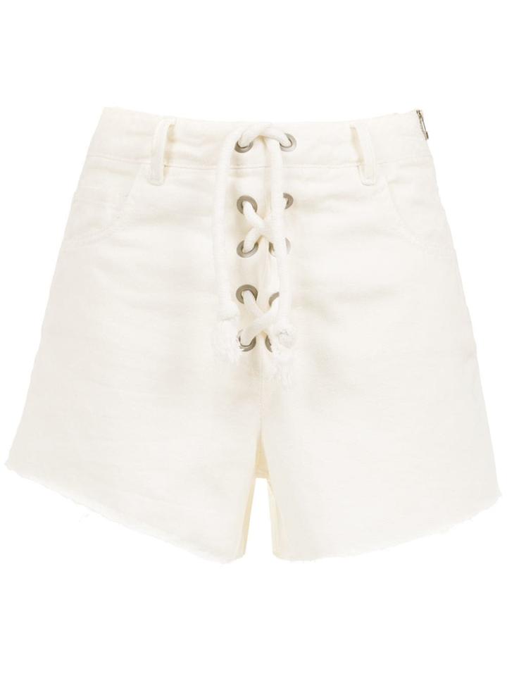 Nk Lace Up Shorts - White