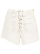 Nk Lace Up Shorts - White
