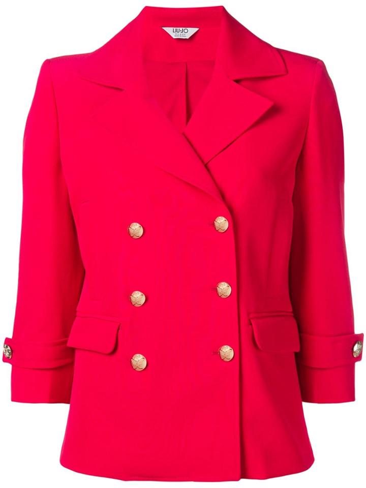 Liu Jo Double Breasted Blazer - Red