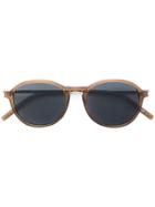 Saint Laurent Eyewear Sl 110 Round Frame Sunglasses - Brown