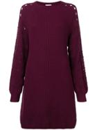 See By Chloé Long-sleeve Knitted Dress - Purple