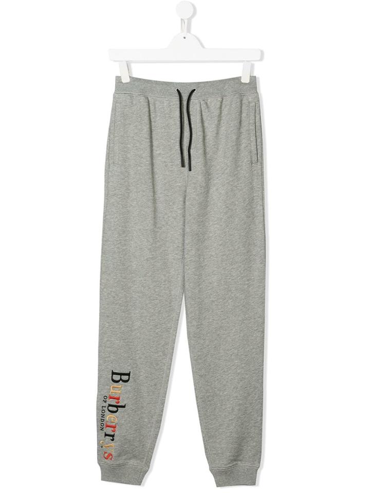 Burberry Kids Logo Joggers - Grey