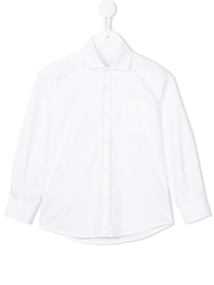 Il Gufo Stitch Detailed Shirt, Boy's, Size: 10 Yrs, White
