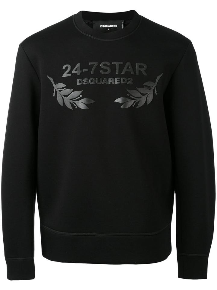Logo Print Sweatshirt - Men - Polyurethane/viscose - M, Black, Polyurethane/viscose, Dsquared2