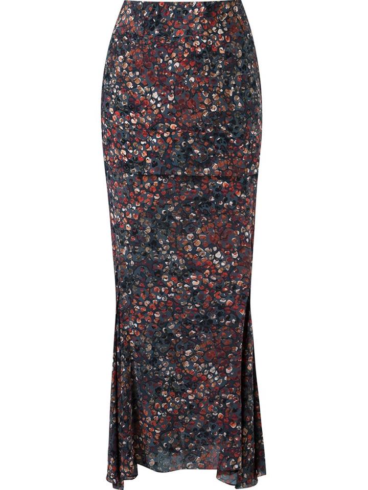 Giuliana Romanno High Waisted Floral Skirt