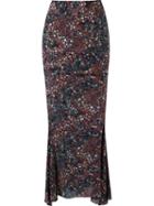 Giuliana Romanno High Waisted Floral Skirt
