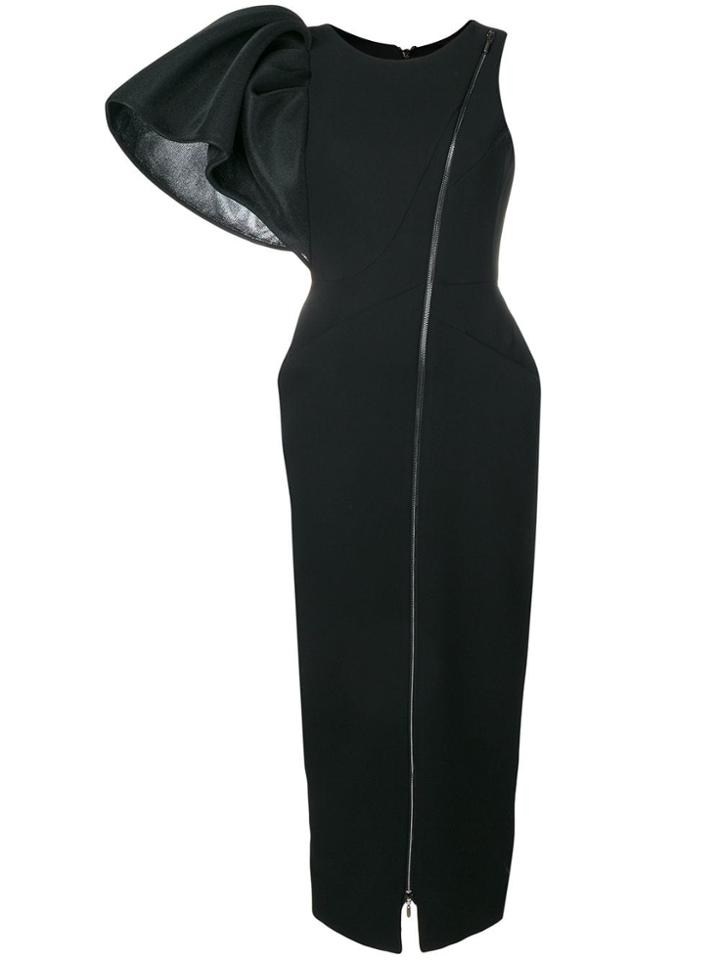 Maticevski Anticipate Leaf One-sleeve Dress - Black