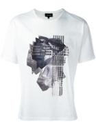 Emporio Armani Graphic Print T-shirt, Men's, Size: Large, White, Cotton