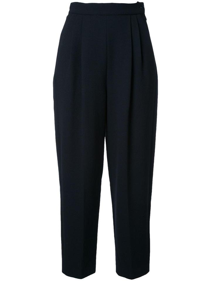 Delpozo High-rise Cropped Trousers - Black
