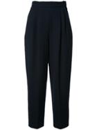 Delpozo High-rise Cropped Trousers - Black