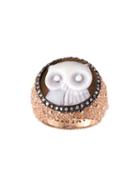 Amedeo 'owl' Ring, Women's, Size: 8 1/2, Metallic