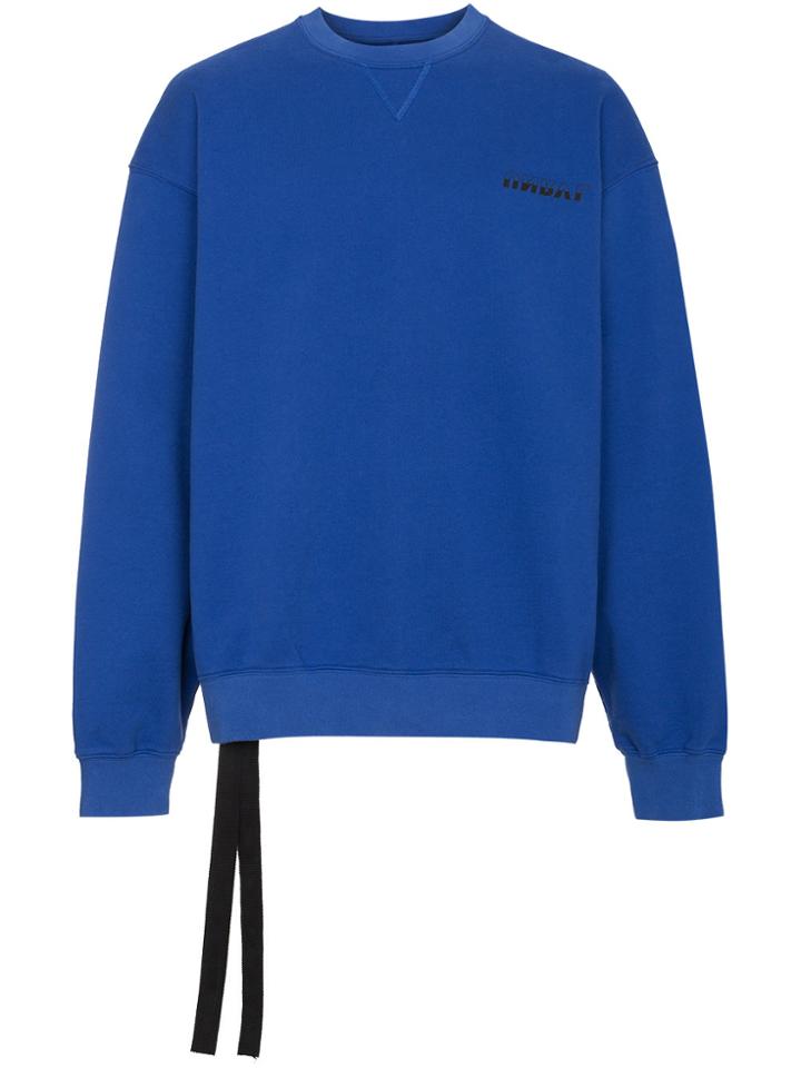 Unravel Project Blue Terry Crew Neck Sweatshirt