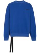 Unravel Project Blue Terry Crew Neck Sweatshirt