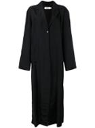 Marios - Oversized Duster Coat - Women - Cupro - M, Women's, Black, Cupro