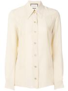 Gucci Pointed Collar Shirt - Nude & Neutrals