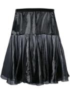Krizia Vintage Flared Layer Skirt - Black