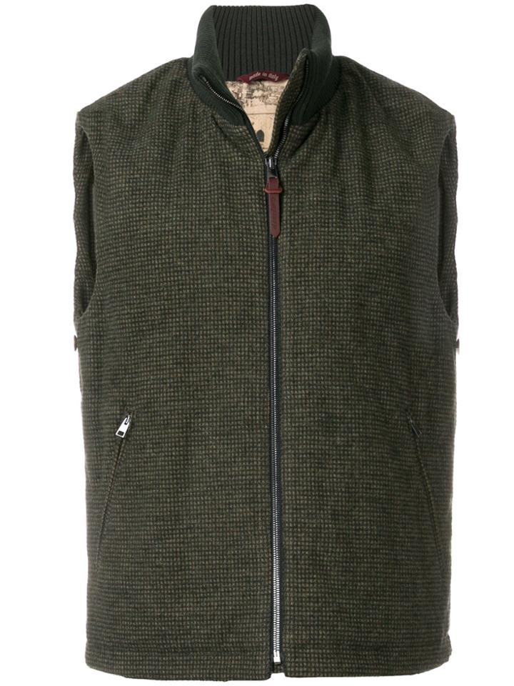 Al Duca D'aosta 1902 Zip-up Gilet - Green