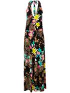 Etro Floral Print Maxi Dress, Women's, Size: 42, Black, Viscose