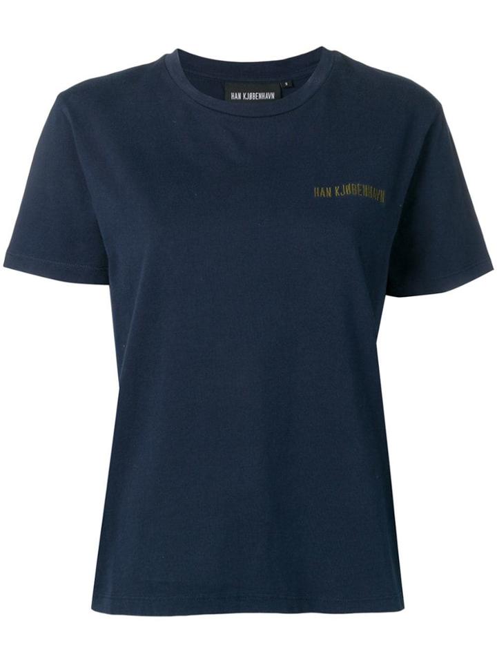 Han Kj0benhavn Embroidered Logo T-shirt - Blue