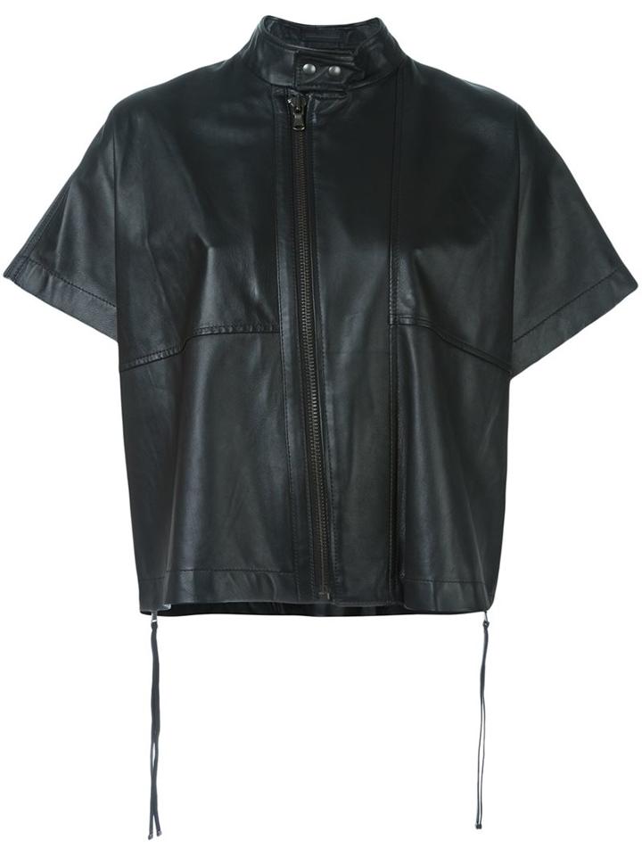 Diesel Black Gold Short Sleeved Leather Jacket