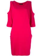 Diesel Cut-out Shoulder Dress, Women's, Size: Xs, Pink/purple, Cotton/polyester