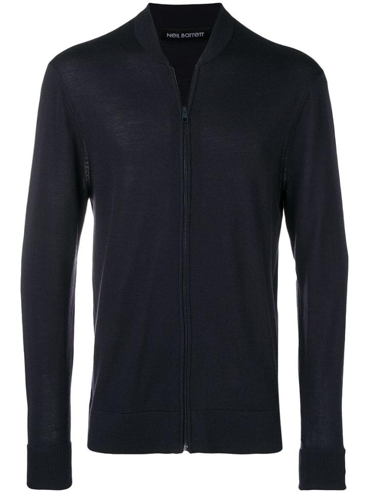 Neil Barrett Zip Front Cardigan - Blue