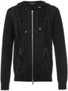 Balmain - Zip-down Hoody - Men - Cotton/polyamide - M, Black, Cotton/polyamide
