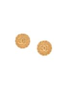 Chanel Pre-owned 1993 Autumn Cc Earrings - Gold