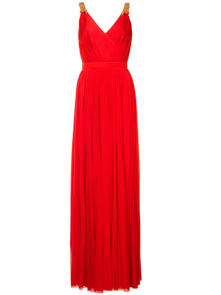 Alexander Mcqueen V-neck Evening Dress - Red