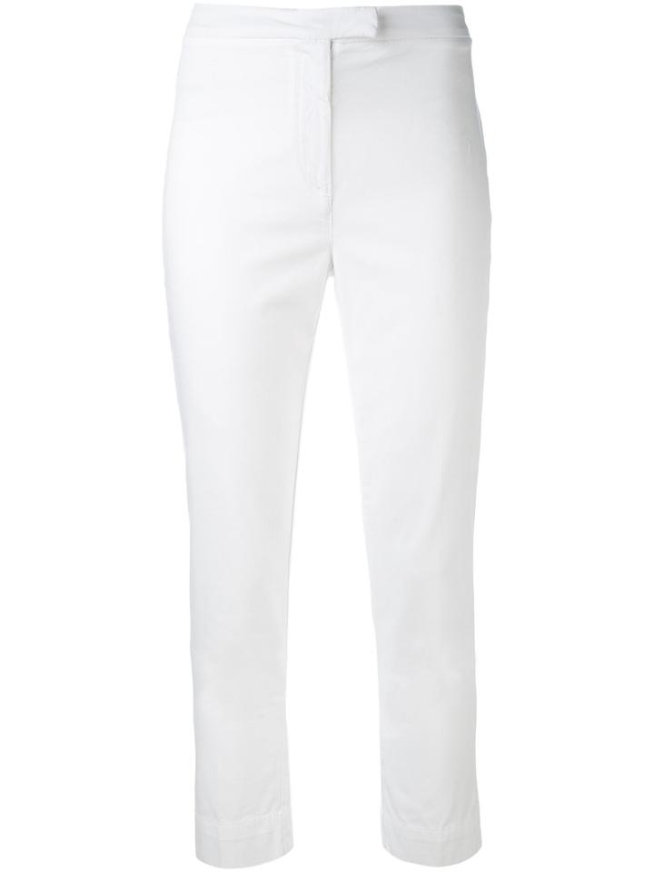 Eleventy - Super Skinny Cropped Trousers - Women - Cotton/spandex/elastane - 26, White, Cotton/spandex/elastane