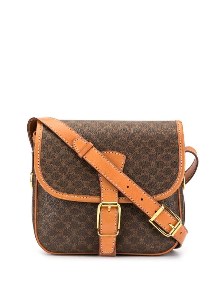 Céline Pre-owned Macadam Crossbody Bag - Brown