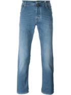 Jacob Cohen Stretch Fabric Straight Leg Jeans, Men's, Size: 31, Blue, Cotton/polyester/spandex/elastane
