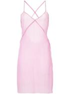 Misbhv - Barbie Slip Dress - Women - Polyamide - Xs, Pink/purple, Polyamide