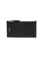 Givenchy Black Grained Leather Zip Cardholder