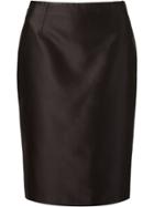 Martha Medeiros Zibeline Pencil Skirt - Black